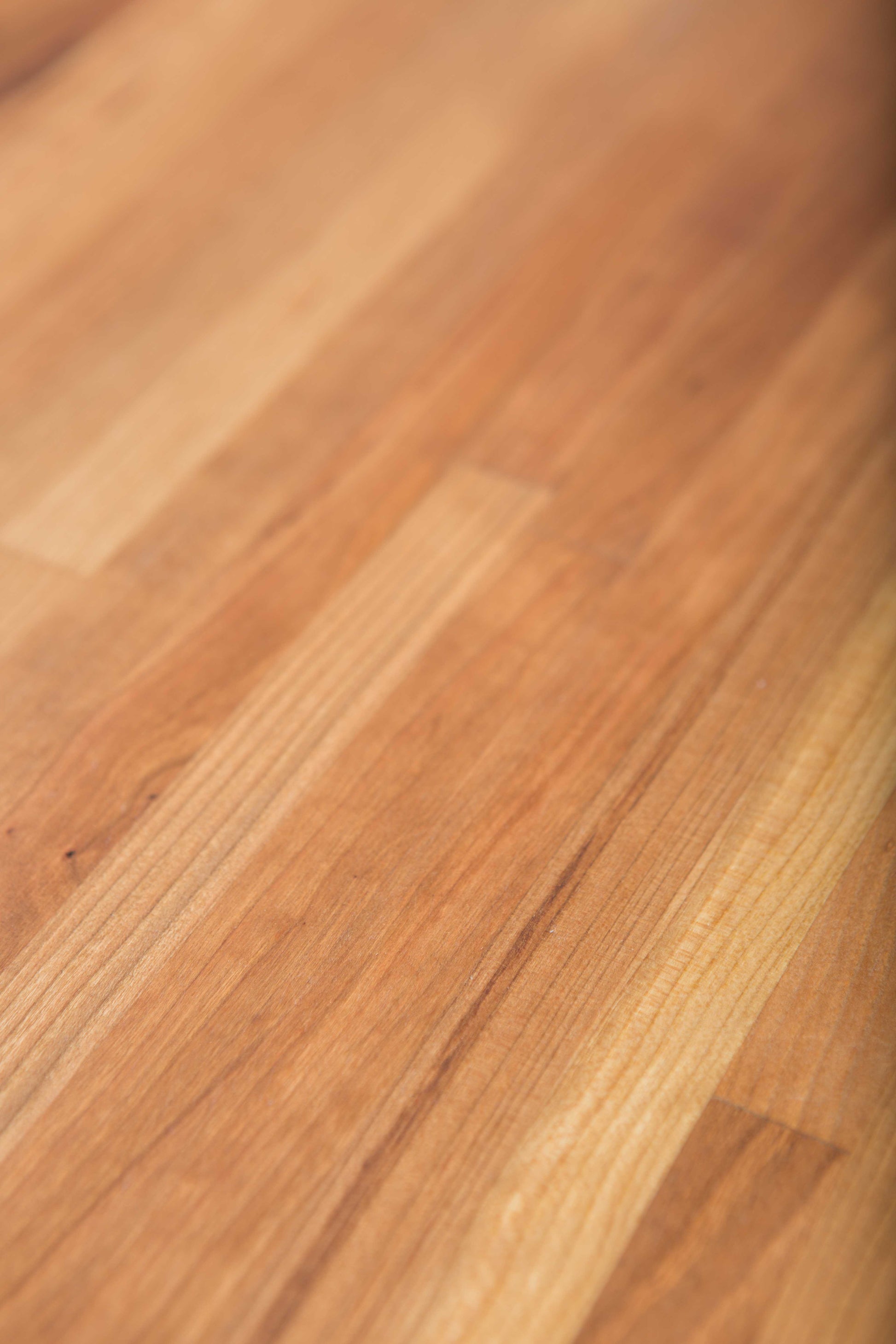 Close up of cherry counter top wood grain